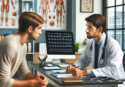 Врач консультирует пациента